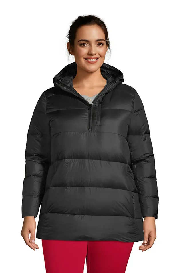 Lands039 End Coats and Jackets Women Plus Size Wide Channel Down Pullover Black Lands039 End Coats and Jackets Women Plus Size Wide Channel Down Pullover Black