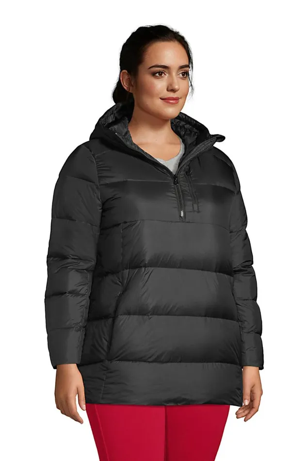 Lands039 End Coats and Jackets Women Plus Size Wide Channel Down Pullover Black Lands039 End Coats and Jackets Women Plus Size Wide Channel Down Pullover Black