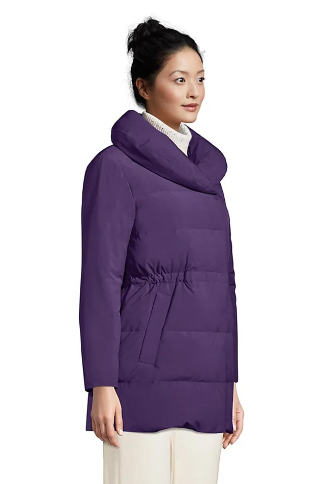 Lands039 End Coats and Jackets Women Quilted Stretch Down Wrap Coat Blackberry Lands039 End Coats and Jackets Women Quilted Stretch Down Wrap Coat Blackberry