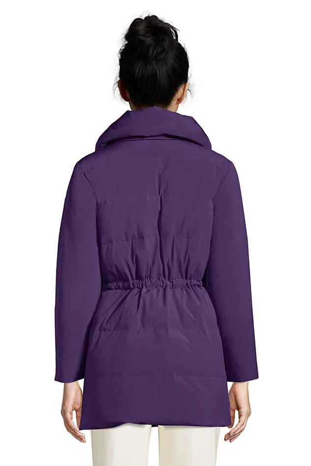 Lands039 End Coats and Jackets Women Quilted Stretch Down Wrap Coat Blackberry Lands039 End Coats and Jackets Women Quilted Stretch Down Wrap Coat Blackberry