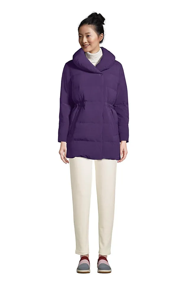Lands039 End Coats and Jackets Women Quilted Stretch Down Wrap Coat Blackberry Lands039 End Coats and Jackets Women Quilted Stretch Down Wrap Coat Blackberry