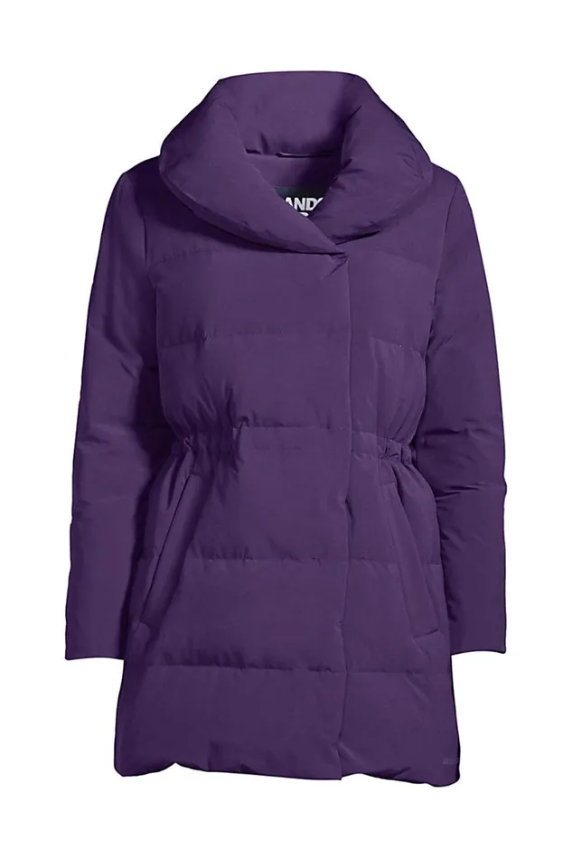 Lands039 End Coats and Jackets Women Quilted Stretch Down Wrap Coat Blackberry Lands039 End Coats and Jackets Women Quilted Stretch Down Wrap Coat Blackberry
