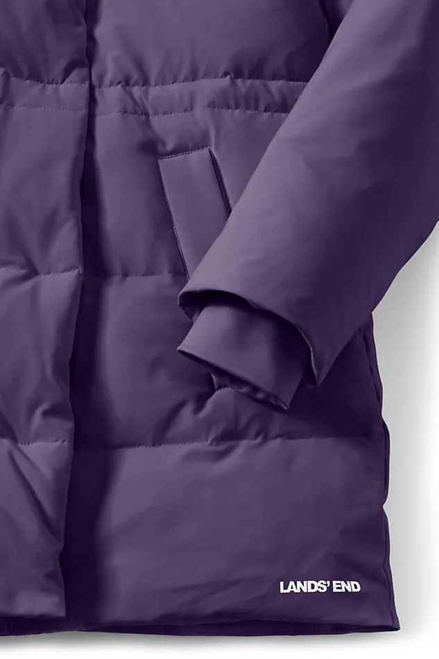 Lands039 End Coats and Jackets Women Quilted Stretch Down Wrap Coat Blackberry Lands039 End Coats and Jackets Women Quilted Stretch Down Wrap Coat Blackberry