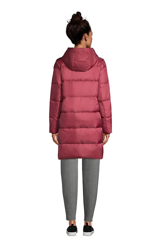 Lands039 End Coats and Jackets Women Wrap Quilted Down Coat With Hood Spiceberry Lands039 End Coats and Jackets Women Wrap Quilted Down Coat With Hood Spiceberry