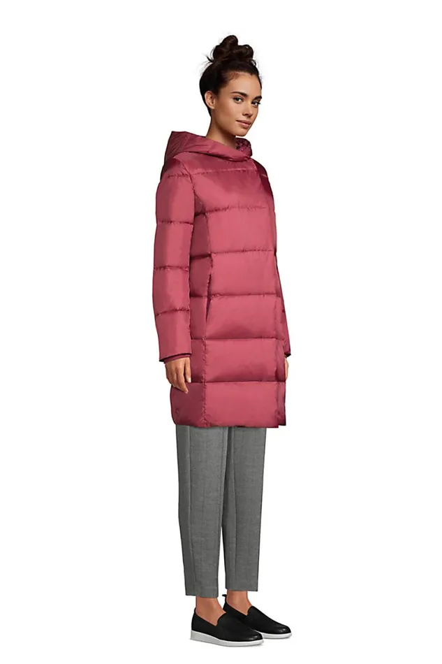 Lands039 End Coats and Jackets Women Wrap Quilted Down Coat With Hood Spiceberry Lands039 End Coats and Jackets Women Wrap Quilted Down Coat With Hood Spiceberry
