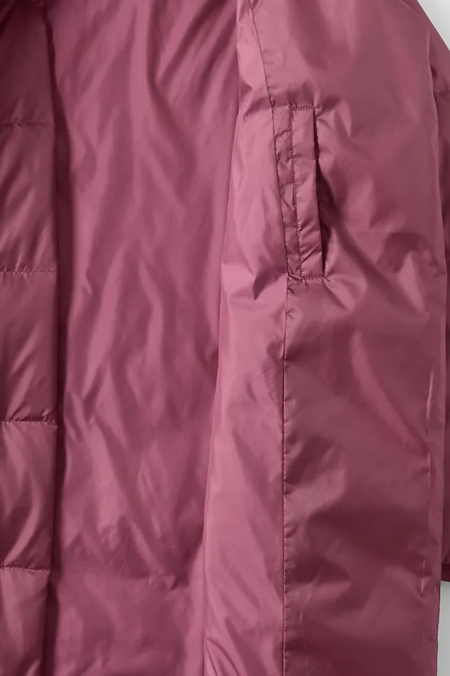Lands039 End Coats and Jackets Women Wrap Quilted Down Coat With Hood Spiceberry Lands039 End Coats and Jackets Women Wrap Quilted Down Coat With Hood Spiceberry