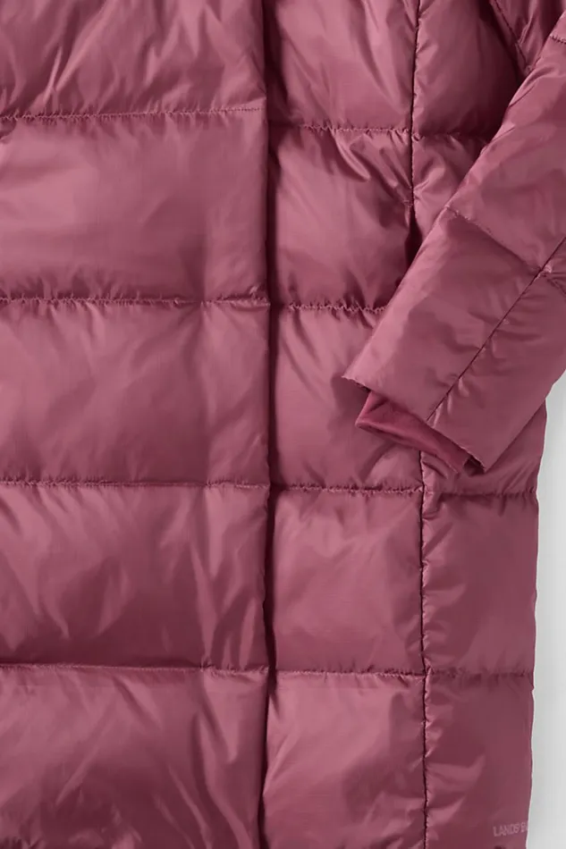 Lands039 End Coats and Jackets Women Wrap Quilted Down Coat With Hood Spiceberry Lands039 End Coats and Jackets Women Wrap Quilted Down Coat With Hood Spiceberry