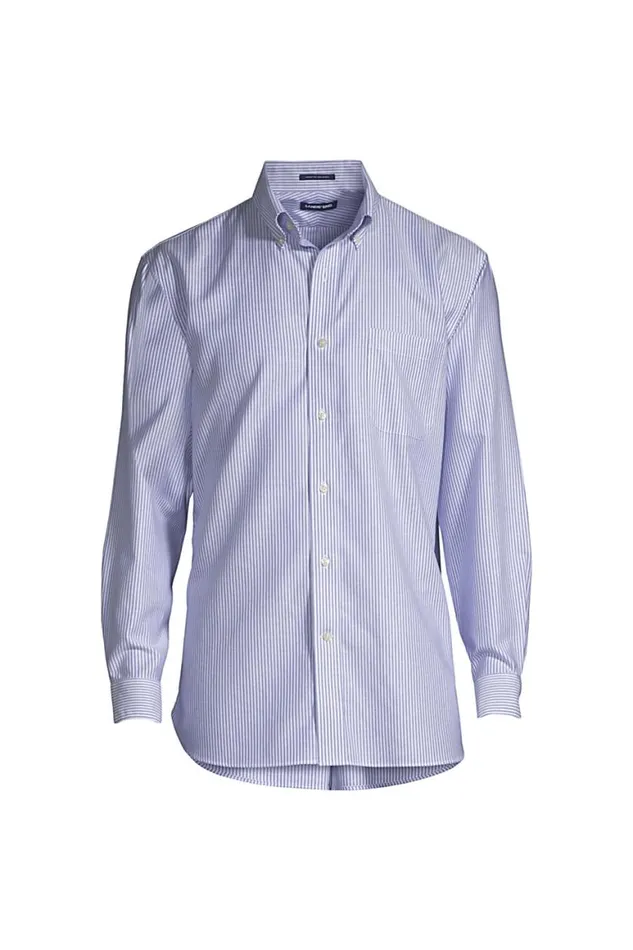 Lands039 End Dress Shirts Men Big And Tall Traditional Fit Pattern No Iron Supima Oxford Dress Shirt Bayshore Blue Stripe Lands039 End Dress Shirts Men Big And Tall Traditional Fit Pattern No Iron Supima Oxford Dress Shirt Bayshore Blue Stripe