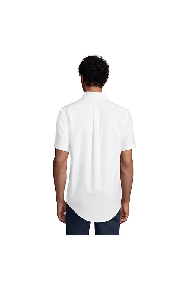 Lands039 End Dress Shirts Men Short Sleeve Oxford Dress Shirt Blue Lands039 End Dress Shirts Men Short Sleeve Oxford Dress Shirt Blue