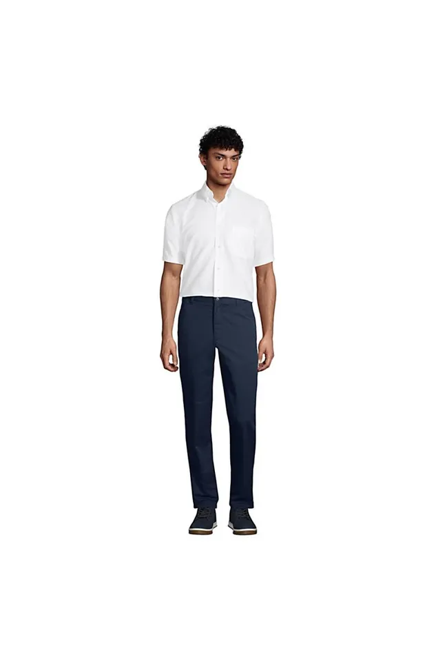 Lands039 End Dress Shirts Men Short Sleeve Oxford Dress Shirt Blue Lands039 End Dress Shirts Men Short Sleeve Oxford Dress Shirt Blue