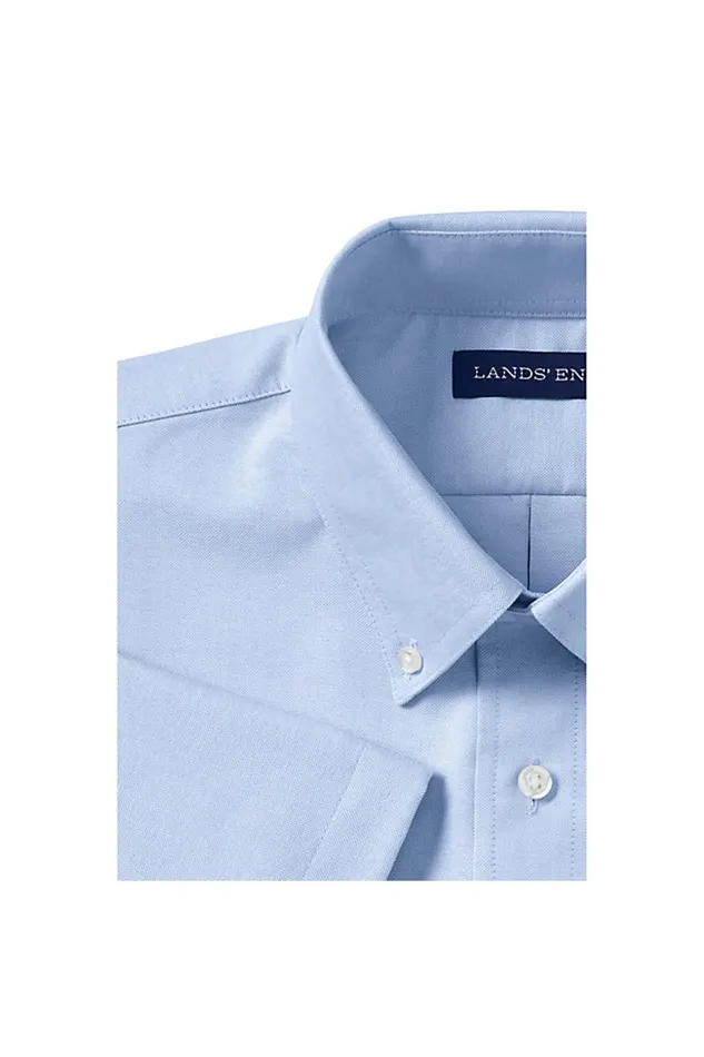 Lands039 End Dress Shirts Men Short Sleeve Oxford Dress Shirt Blue Lands039 End Dress Shirts Men Short Sleeve Oxford Dress Shirt Blue