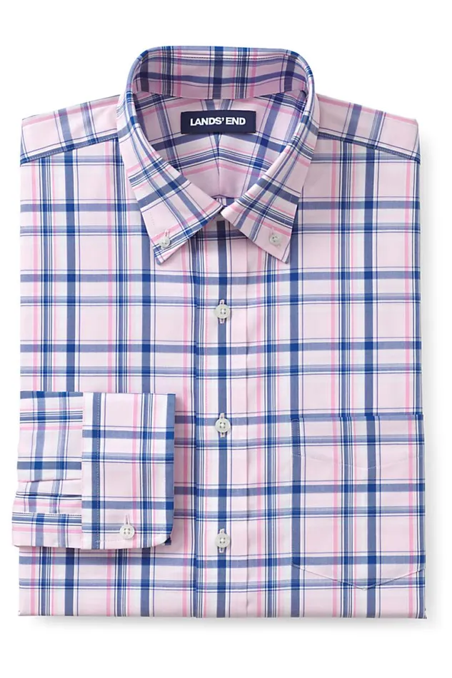 Lands039 End Dress Shirts Men Traditional Fit Comfortfirst Shirt With Coolmax Baltic Teal Plaid Lands039 End Dress Shirts Men Traditional Fit Comfortfirst Shirt With Coolmax Baltic Teal Plaid