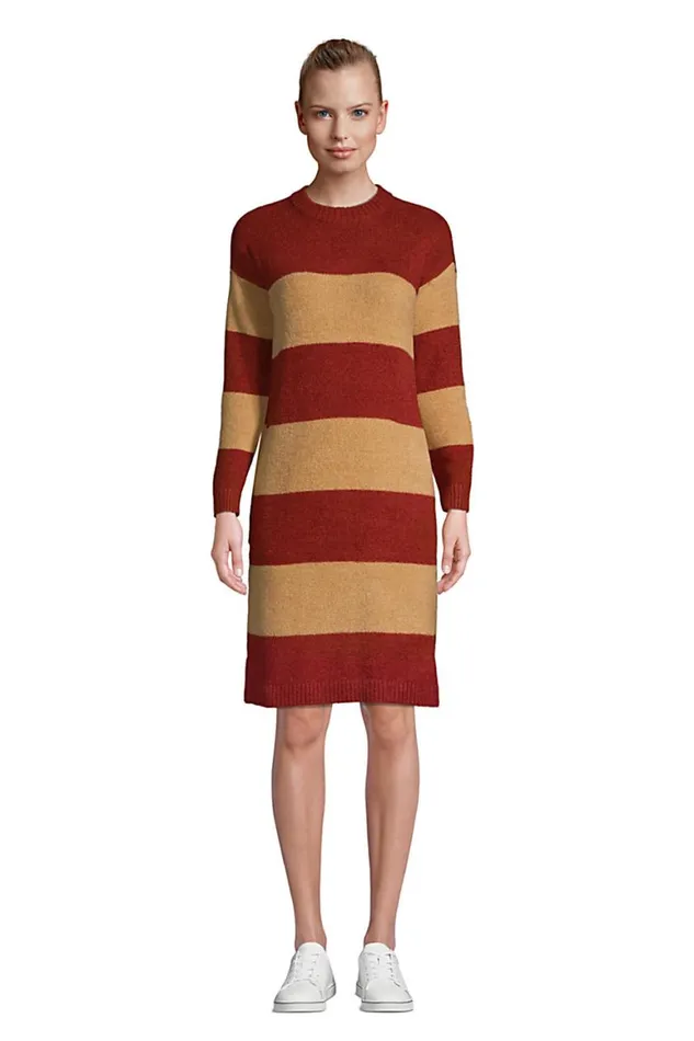 Lands039 End Dresses Women Lounge Crew Neck Slounge Dress 8211 Stripe Rust Red Stripe Lands039 End Dresses Women Lounge Crew Neck Slounge Dress 8211 Stripe Rust Red Stripe