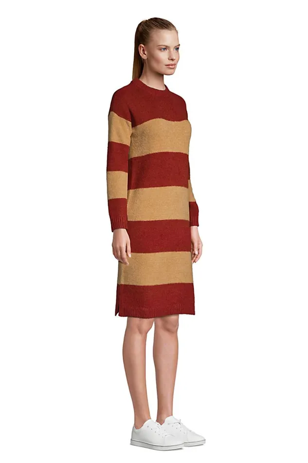 Lands039 End Dresses Women Lounge Crew Neck Slounge Dress 8211 Stripe Rust Red Stripe Lands039 End Dresses Women Lounge Crew Neck Slounge Dress 8211 Stripe Rust Red Stripe
