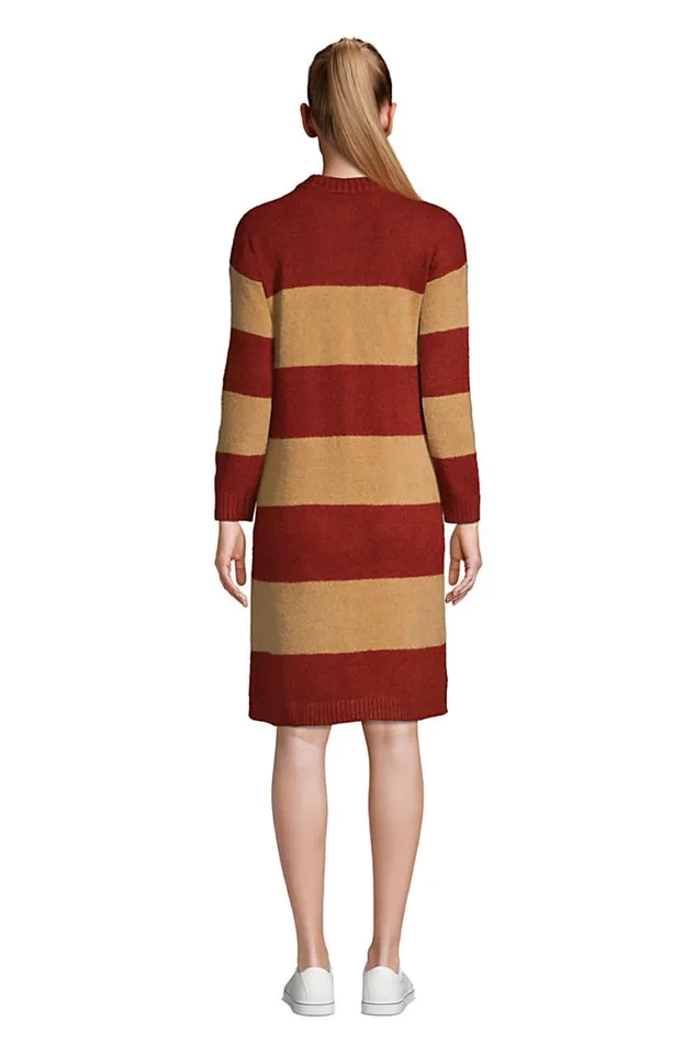 Lands039 End Dresses Women Lounge Crew Neck Slounge Dress 8211 Stripe Rust Red Stripe Lands039 End Dresses Women Lounge Crew Neck Slounge Dress 8211 Stripe Rust Red Stripe