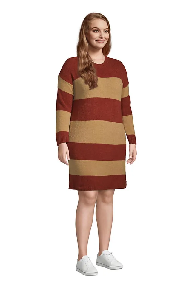 Lands039 End Dresses Women Plus Size Lounge Crew Neck Slounge Dress 8211 Stripe Rust Red Stripe Lands039 End Dresses Women Plus Size Lounge Crew Neck Slounge Dress 8211 Stripe Rust Red Stripe