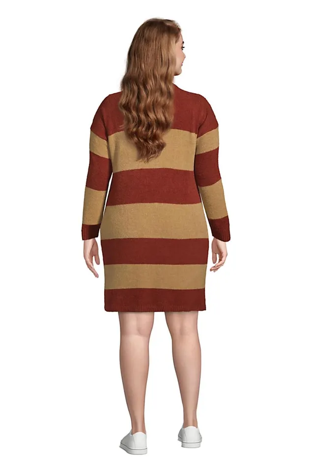 Lands039 End Dresses Women Plus Size Lounge Crew Neck Slounge Dress 8211 Stripe Rust Red Stripe Lands039 End Dresses Women Plus Size Lounge Crew Neck Slounge Dress 8211 Stripe Rust Red Stripe