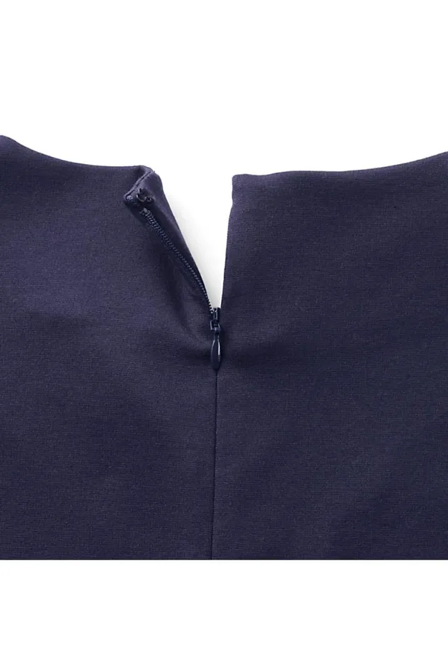 Lands039 End Dresses Women Ponte 34 Sleeve Split Neck Shift Dress True Navy Lands039 End Dresses Women Ponte 34 Sleeve Split Neck Shift Dress True Navy