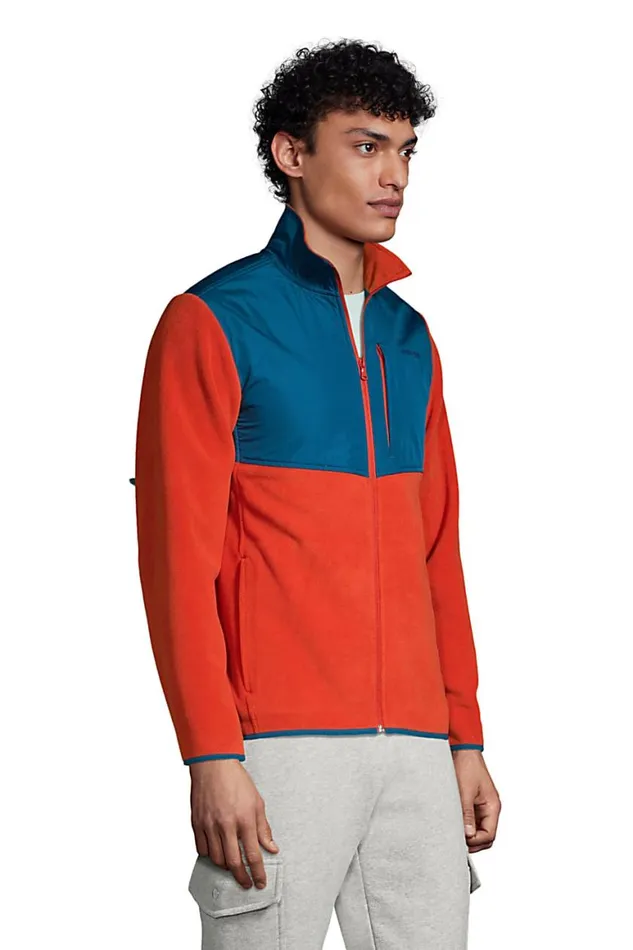 Lands039 End Fleece Men T200 Fleece Jacket Orange Clay Lands039 End Fleece Men T200 Fleece Jacket Orange Clay
