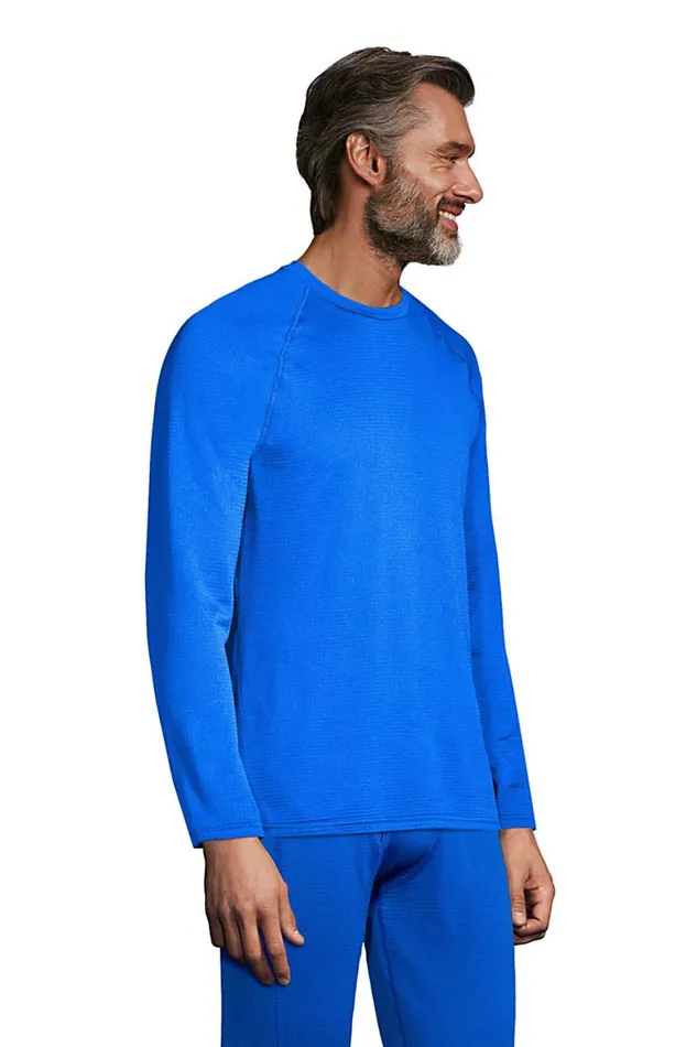 Lands039 End Fleece Men Tall Crew Neck Expedition Thermaskin Long Underwear Royal Cobalt Lands039 End Fleece Men Tall Crew Neck Expedition Thermaskin Long Underwear Royal Cobalt