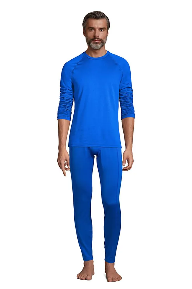 Lands039 End Fleece Men Tall Crew Neck Expedition Thermaskin Long Underwear Royal Cobalt Lands039 End Fleece Men Tall Crew Neck Expedition Thermaskin Long Underwear Royal Cobalt