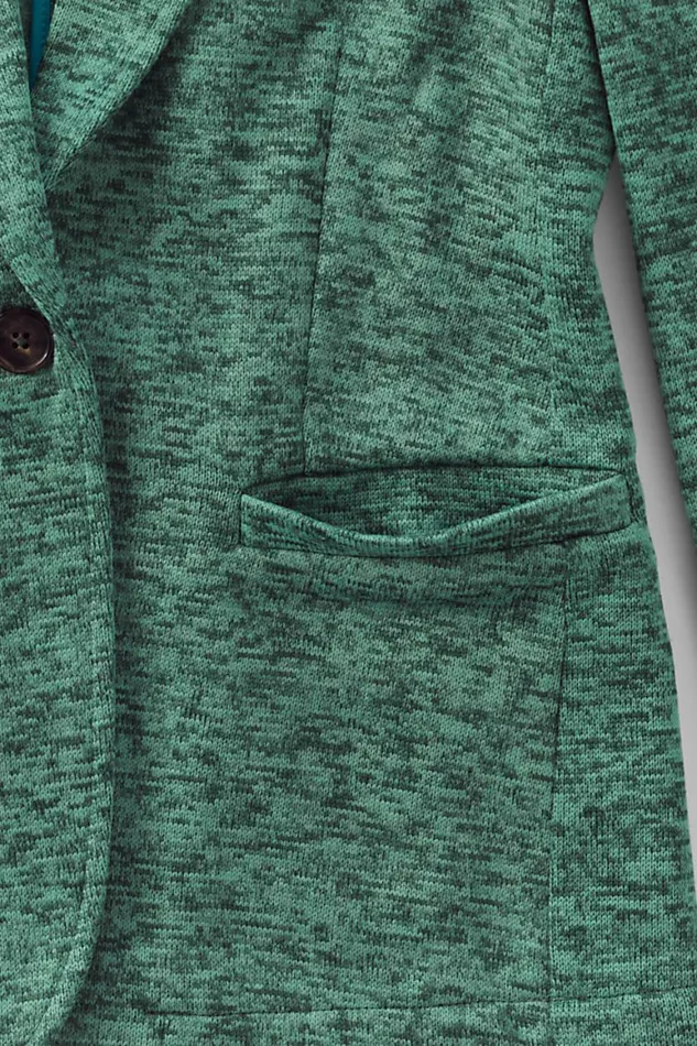 Lands039 End Fleece Women Plus Size Sweater Fleece Blazer Deep Woodland Green Heather Lands039 End Fleece Women Plus Size Sweater Fleece Blazer Deep Woodland Green Heather