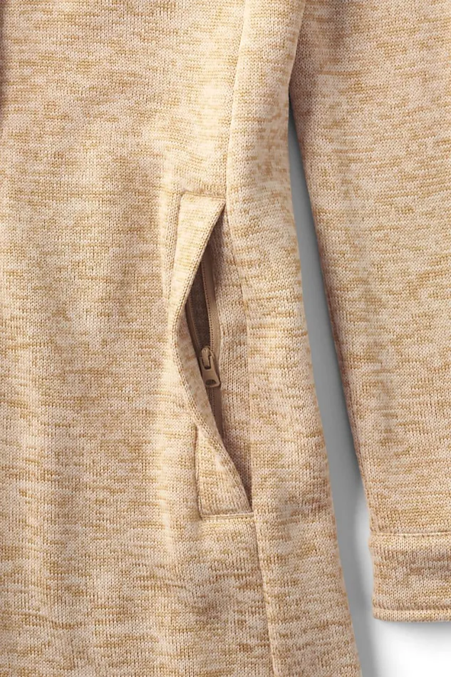 Lands039 End Fleece Women Sweater Fleece Long Shirt Jacket Shacket Rich Camel Heather Lands039 End Fleece Women Sweater Fleece Long Shirt Jacket Shacket Rich Camel Heather