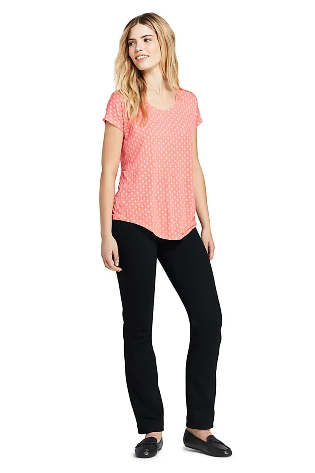 Lands039 End Jeans Women Curvy Mid Rise Straight Leg Jeans 8211 Black