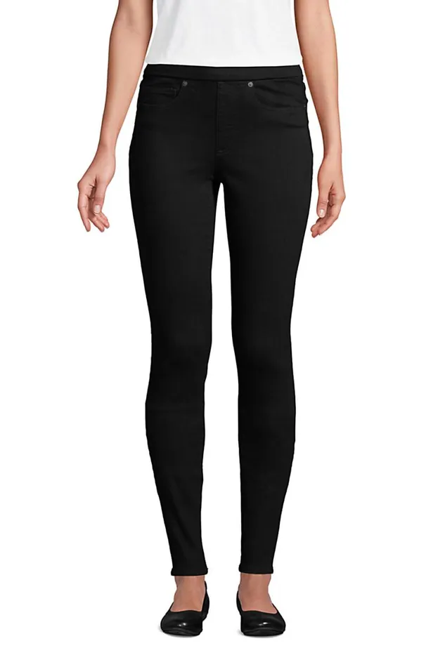 Lands039 End Jeans Women Elastic Waist High Rise Pull On Skinny Legging Jeans 8211 Black Lands039 End Jeans Women Elastic Waist High Rise Pull On Skinny Legging Jeans 8211 Black