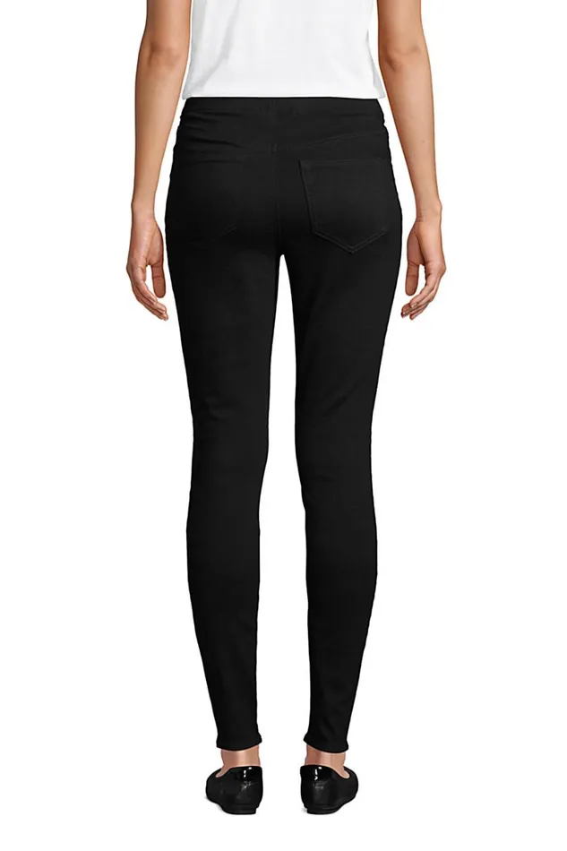 Lands039 End Jeans Women Elastic Waist High Rise Pull On Skinny Legging Jeans 8211 Black Lands039 End Jeans Women Elastic Waist High Rise Pull On Skinny Legging Jeans 8211 Black
