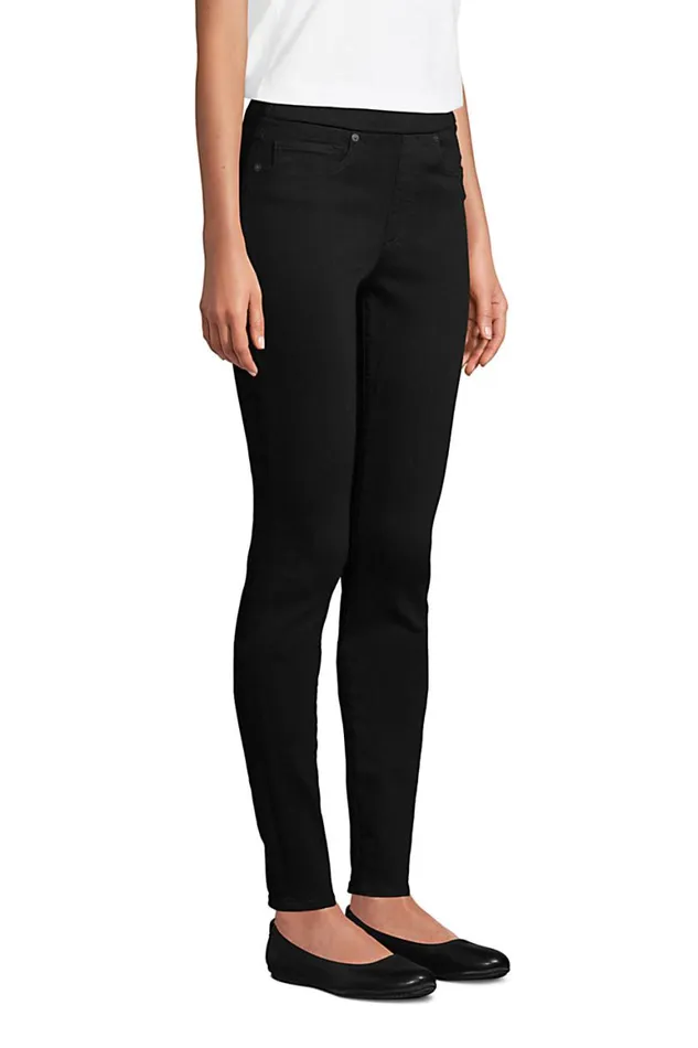 Lands039 End Jeans Women Elastic Waist High Rise Pull On Skinny Legging Jeans 8211 Black Lands039 End Jeans Women Elastic Waist High Rise Pull On Skinny Legging Jeans 8211 Black