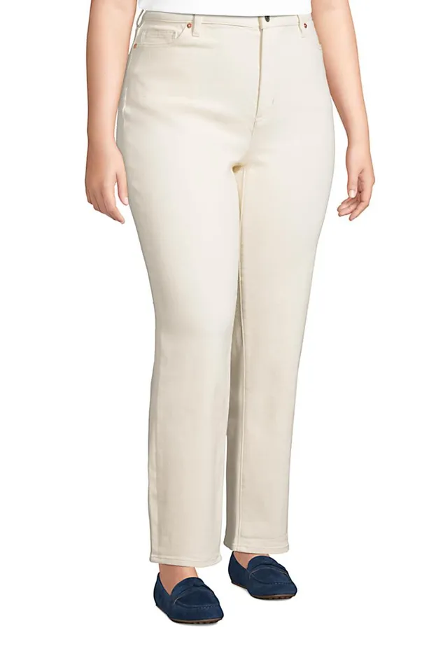 Lands039 End Jeans Women Plus Size High Rise Straight Leg Ankle Jeans Natural Lands039 End Jeans Women Plus Size High Rise Straight Leg Ankle Jeans Natural