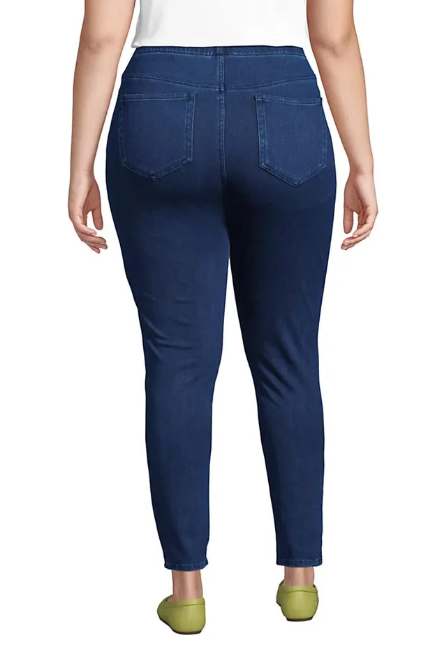 Lands039 End Jeans Women Plus Size Starfish High Rise Elastic Waist Knit Pull On Skinny Jeans Light Indigo Lands039 End Jeans Women Plus Size Starfish High Rise Elastic Waist Knit Pull On Skinny Jeans Light Indigo