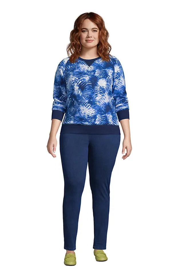 Lands039 End Jeans Women Plus Size Starfish High Rise Elastic Waist Knit Pull On Skinny Jeans Light Indigo Lands039 End Jeans Women Plus Size Starfish High Rise Elastic Waist Knit Pull On Skinny Jeans Light Indigo