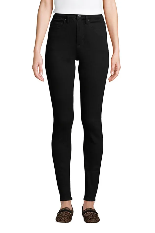 Lands039 End Jeans Women Slimming Compression High Rise Skinny Jeans 8211 Black