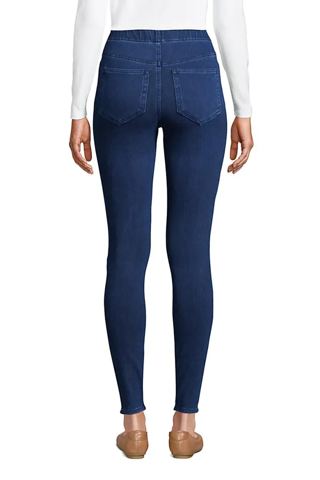 Lands039 End Jeans Women Starfish High Rise Elastic Waist Knit Pull On Skinny Jeans Light Indigo Lands039 End Jeans Women Starfish High Rise Elastic Waist Knit Pull On Skinny Jeans Light Indigo