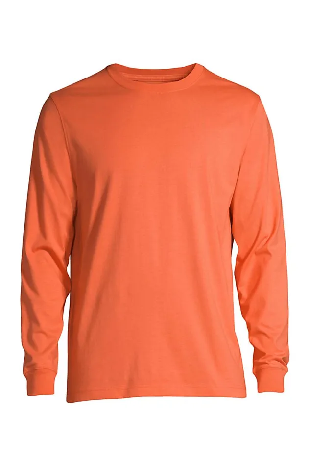 Lands039 End Knit Tops and Tees Men Big And Tall Supert Long Sleeve Tshirt Papaya Orange Lands039 End Knit Tops and Tees Men Big And Tall Supert Long Sleeve Tshirt Papaya Orange