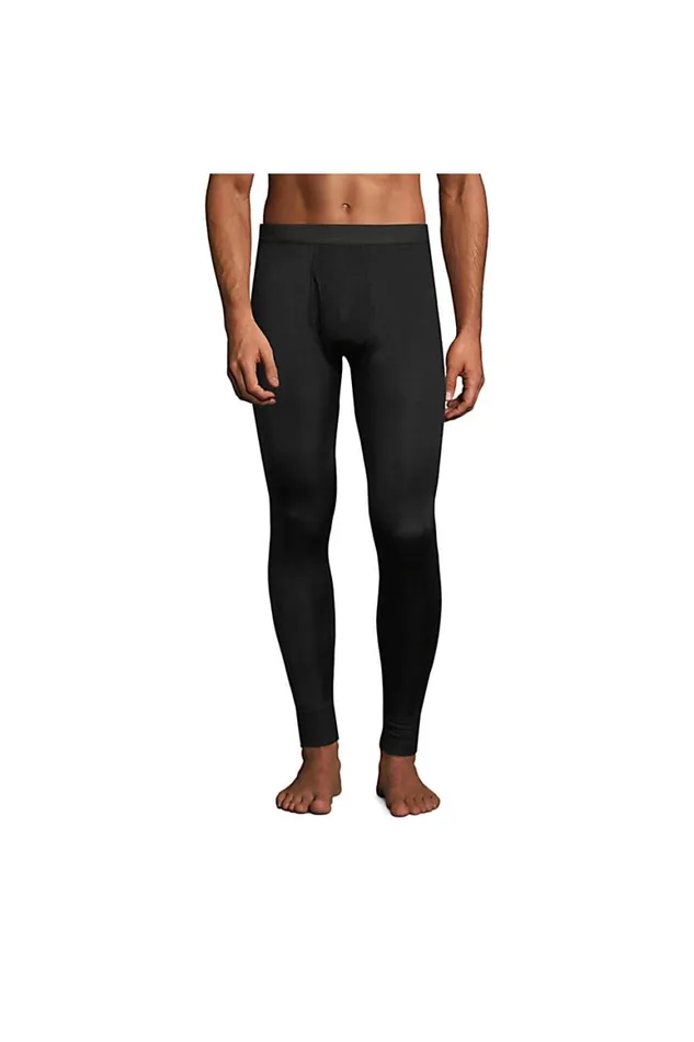 Lands039 End Long Underwear Men Silk Long Underwear Pants Black
