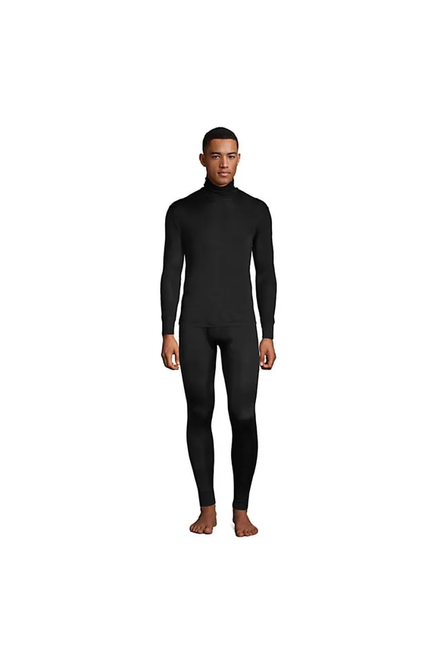 Lands039 End Long Underwear Men Silk Long Underwear Pants Black