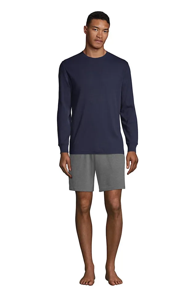 Lands039 End Pajamas and Robes Men Big And Tall Knit Rib Crewneck Pajama Shirt Radiant Navy Lands039 End Pajamas and Robes Men Big And Tall Knit Rib Crewneck Pajama Shirt Radiant Navy