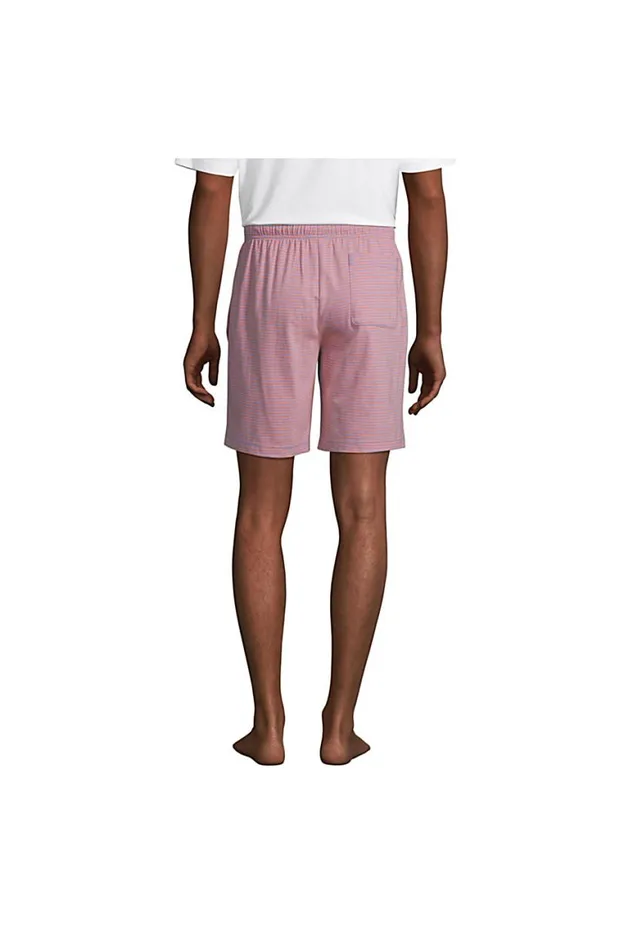 Lands039 End Pajamas and Robes Men Knit Jersey Pajama Shorts Papaya Orange
