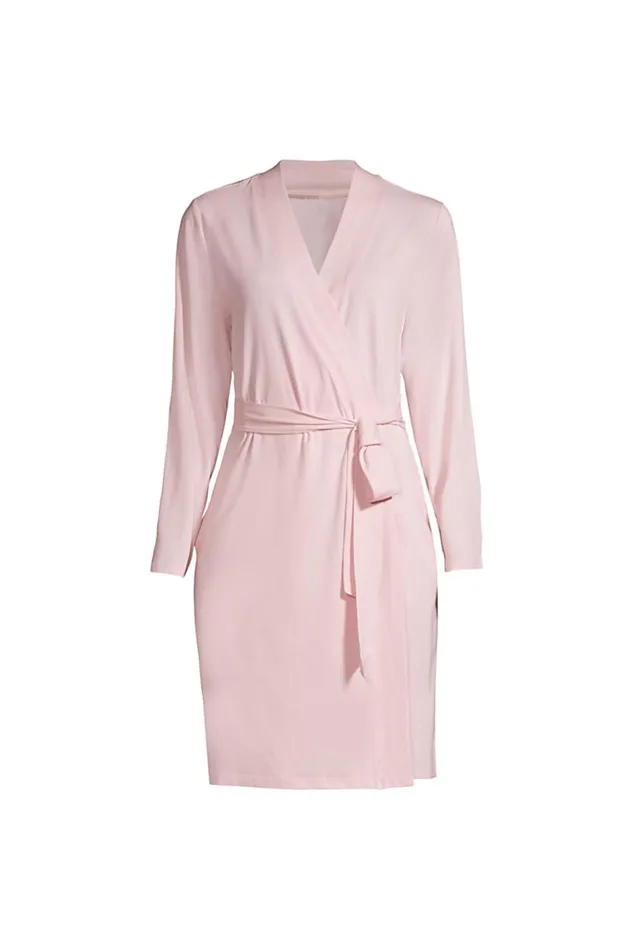 Lands039 End Pajamas and Robes Women Cotton Blend Knee Length Robe Soft Tea Rose Lands039 End Pajamas and Robes Women Cotton Blend Knee Length Robe Soft Tea Rose