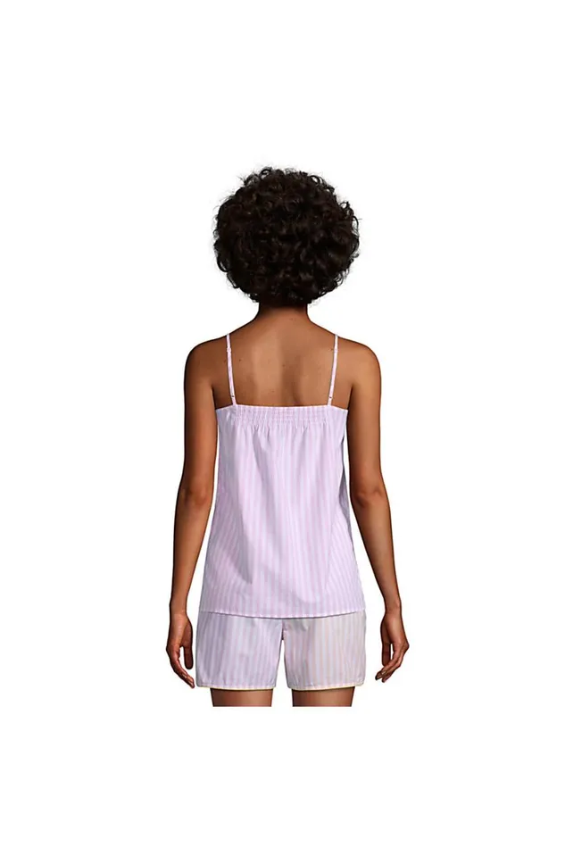 Lands039 End Pajamas and Robes Women Cotton Pajama Cami Top Wild Blossom Stripe