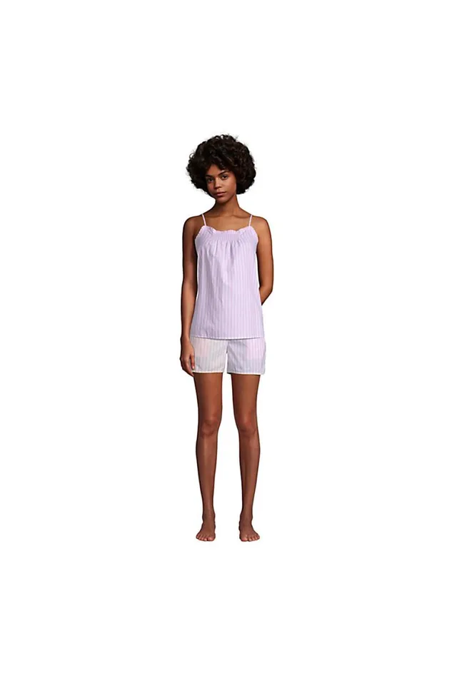 Lands039 End Pajamas and Robes Women Cotton Pajama Cami Top Wild Blossom Stripe