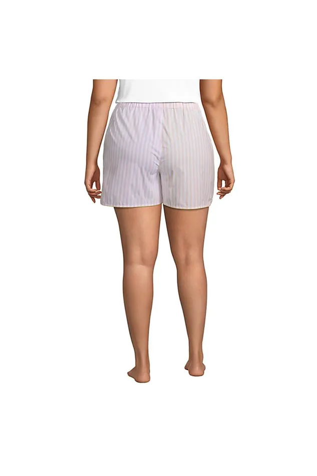 Lands039 End Pajamas and Robes Women Plus Size Cotton Poplin Pajama Shorts Wild Blossom Stripe Block Lands039 End Pajamas and Robes Women Plus Size Cotton Poplin Pajama Shorts Wild Blossom Stripe Block