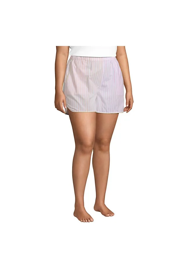 Lands039 End Pajamas and Robes Women Plus Size Cotton Poplin Pajama Shorts Wild Blossom Stripe Block Lands039 End Pajamas and Robes Women Plus Size Cotton Poplin Pajama Shorts Wild Blossom Stripe Block