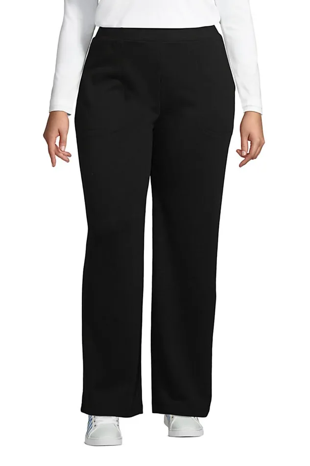 Lands039 End Pants Women Plus Size High Rise Serious Sweats Wide Leg Sweatpants Black Lands039 End Pants Women Plus Size High Rise Serious Sweats Wide Leg Sweatpants Black