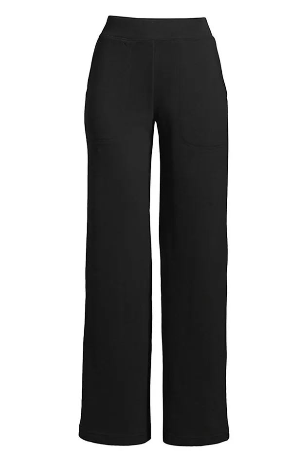 Lands039 End Pants Women Plus Size High Rise Serious Sweats Wide Leg Sweatpants Black Lands039 End Pants Women Plus Size High Rise Serious Sweats Wide Leg Sweatpants Black