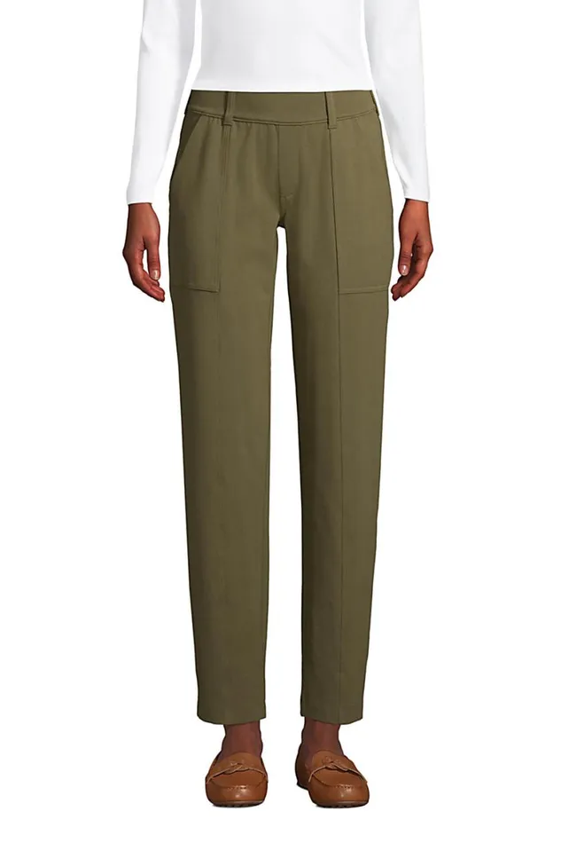 Lands039 End Pants Women Starfish Mid Rise Elastic Waist Pull On Utility Ankle Pants Forest Moss Lands039 End Pants Women Starfish Mid Rise Elastic Waist Pull On Utility Ankle Pants Forest Moss