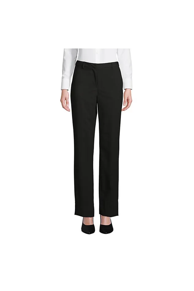 Lands039 End Pants Women Washable Wool Plain Comfort Trousers Black